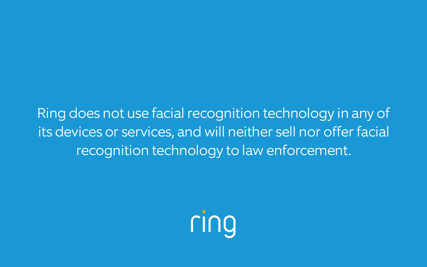 Ring’s Stance on Facial Recognition Technology