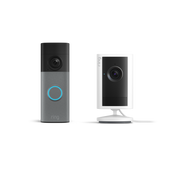 Speckled Grey:Battery Video Doorbell (newest gen) + Indoor Camera Plus (White)