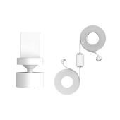 White:Pan-Tilt Mount with Indoor/Outdoor Power Adapter (Stick Up Cam Plug-In (3rd Gen) - UK adapter)