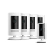 White:4-pack Outdoor Camera Battery + Indoor Camera (2nd Gen) (Stick Up Cam + Indoor Camera)
