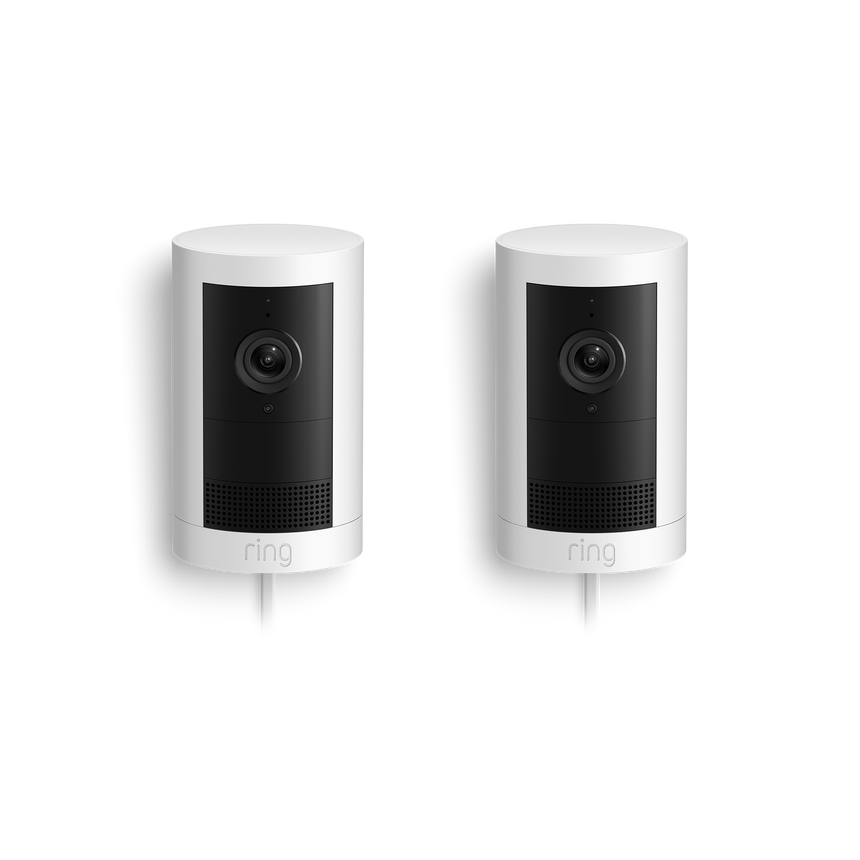 2-Pack Outdoor Camera Plus Plug-in (Featuring 2K Video with Ring Vision)