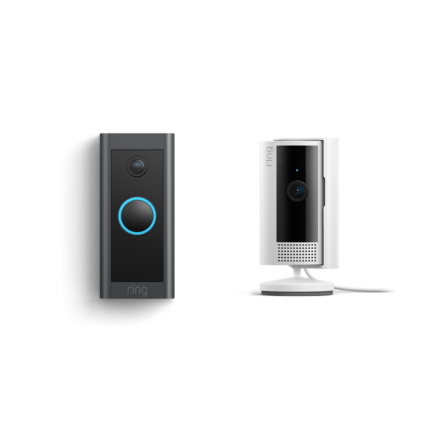 Black: Video Doorbell Wired + Indoor Camera (2nd Gen)