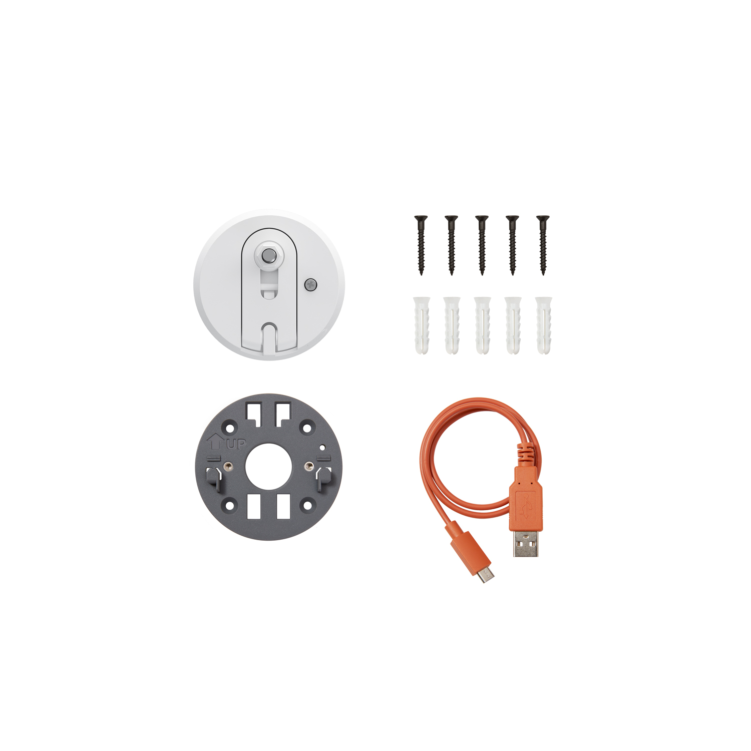 White:Spare Parts Kit (For Outdoor Camera Plus Battery)