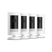 White:4-Pack Outdoor Security Camera | Stick Up Cam Battery
