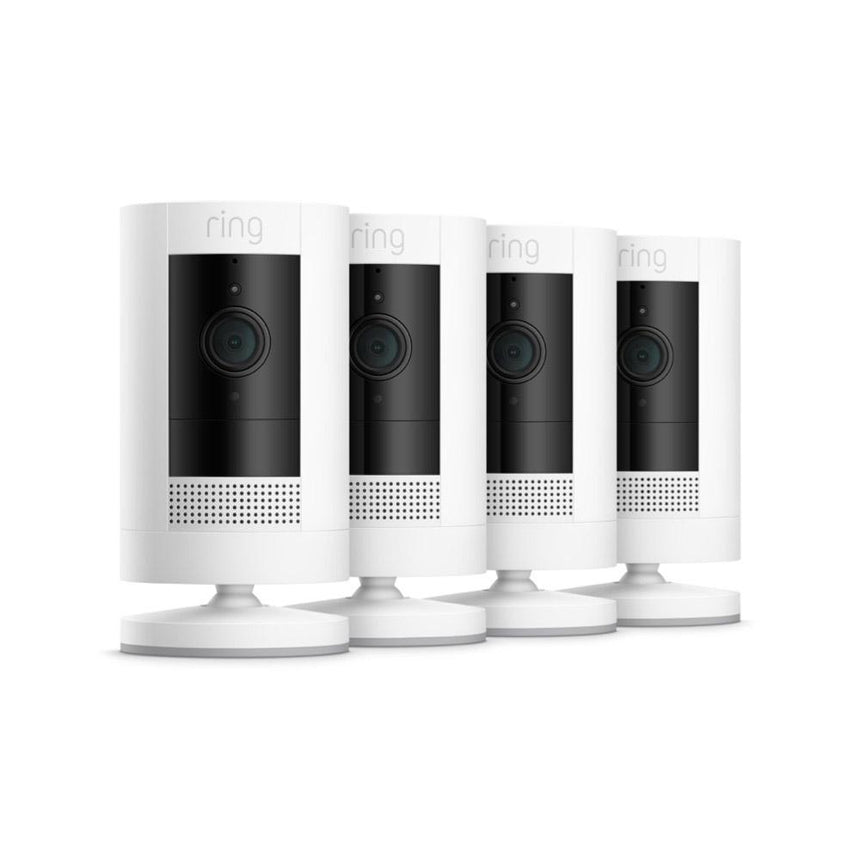White:4-Pack Outdoor Security Camera | Stick Up Cam Battery