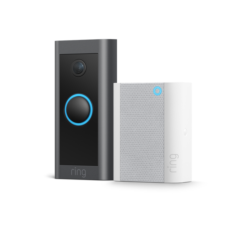 Black:Video Doorbell Wired + Chime