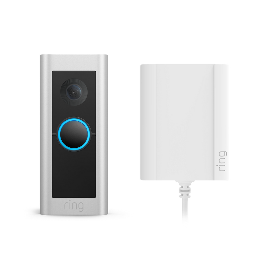 Satin Nickel:Wired Video Doorbell Pro Plug-in (Formerly Video Doorbell Pro 2 with Plug-in Adapter)