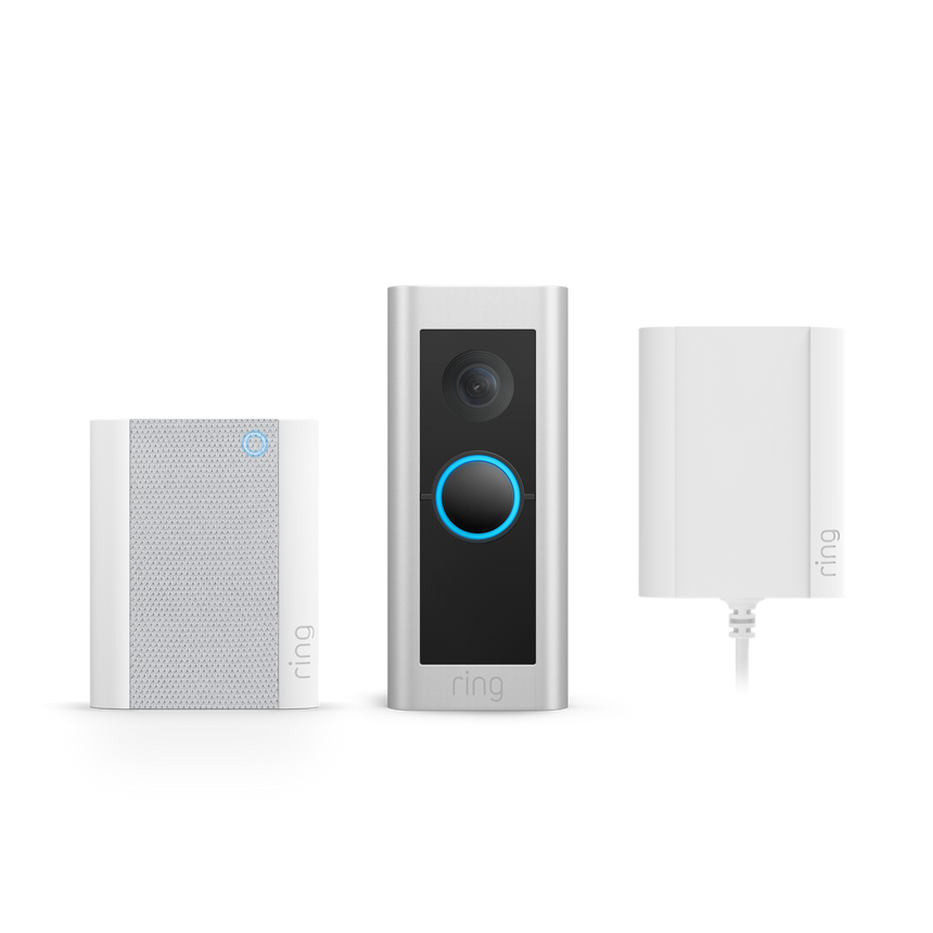 Satin Nickel:Wired Video Doorbell Pro Plug-in with Chime (Formerly Video Doorbell Pro 2 with Plug-in Adapter + Chime)