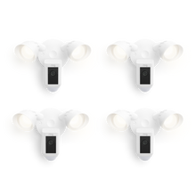 White:4-Pack Floodlight Cam Wired Plus