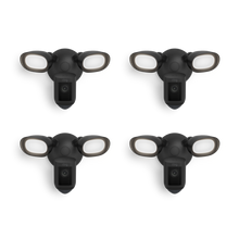 Black:4-Pack Floodlight Cam Wired Pro