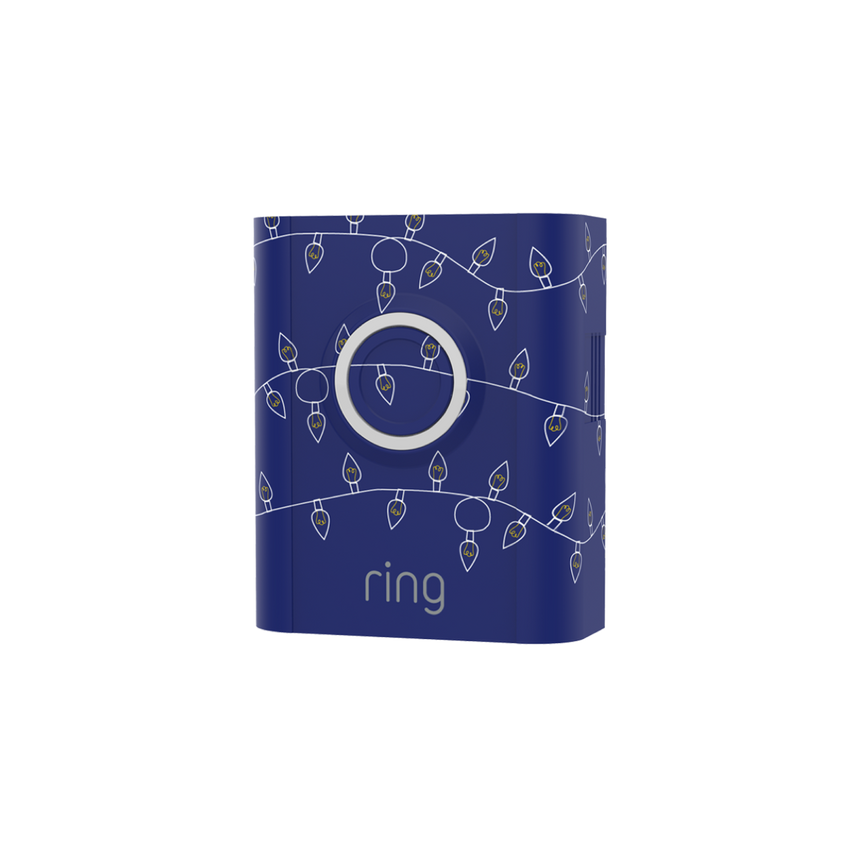 Christmas Lights Blue:Holiday Interchangeable Faceplate (Video Doorbell 3, Video Doorbell 3 Plus, Video Doorbell 4, Battery Video Doorbell Plus, Battery Video Doorbell Pro)