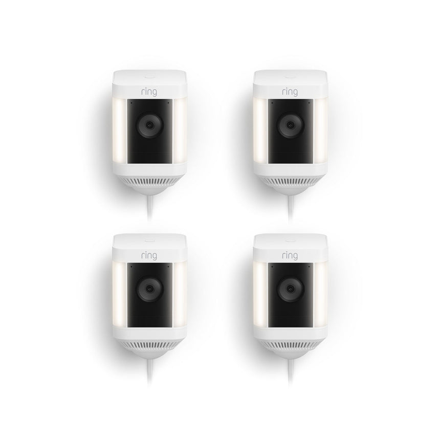 White:4-Pack Spotlight Cam Plus Plug-In
