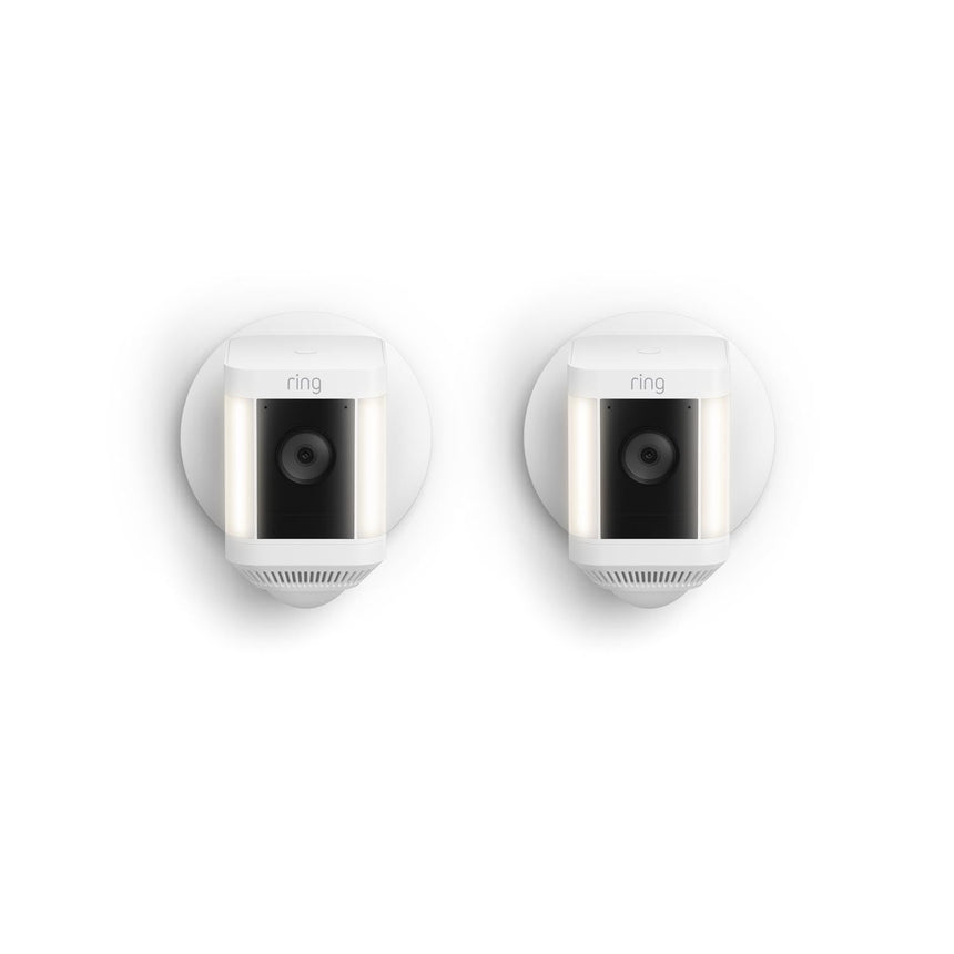 White:2-Pack Spotlight Cam Plus Wired