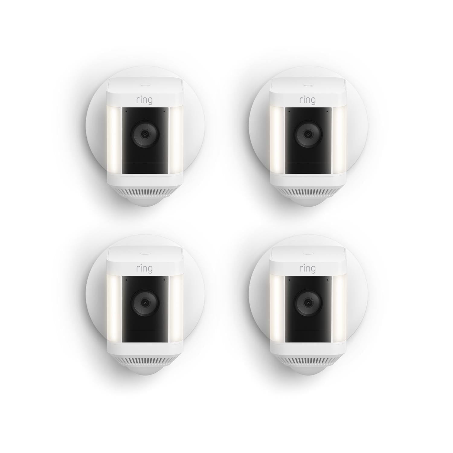 White:4-Pack Spotlight Cam Plus Wired
