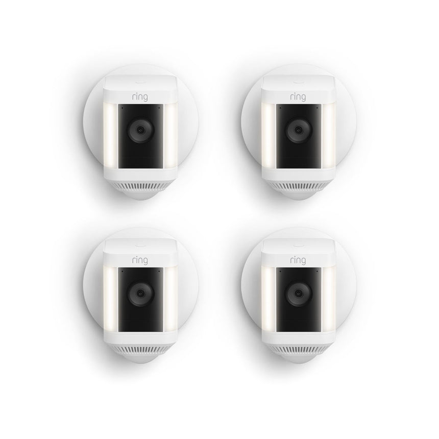 White:4-Pack Spotlight Cam Plus Wired