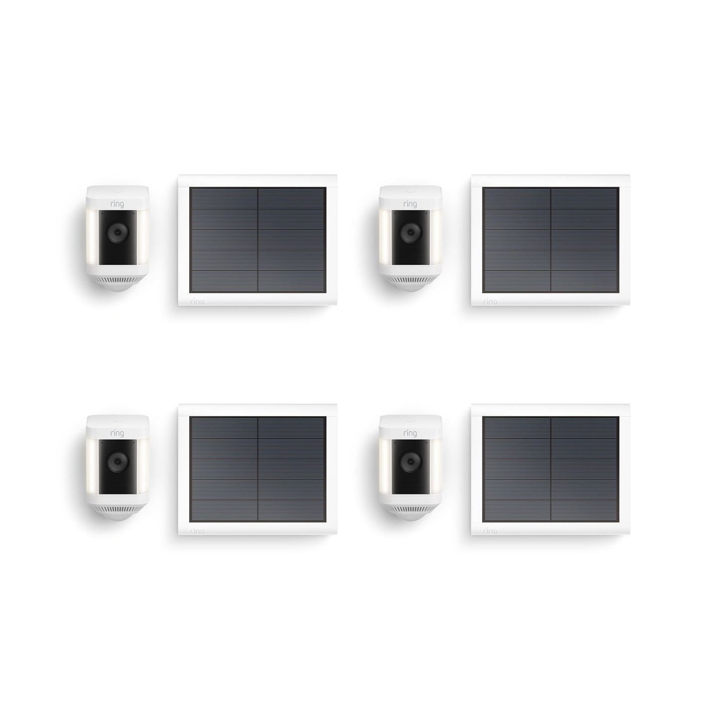 White:4-Pack Spotlight Cam Plus Solar