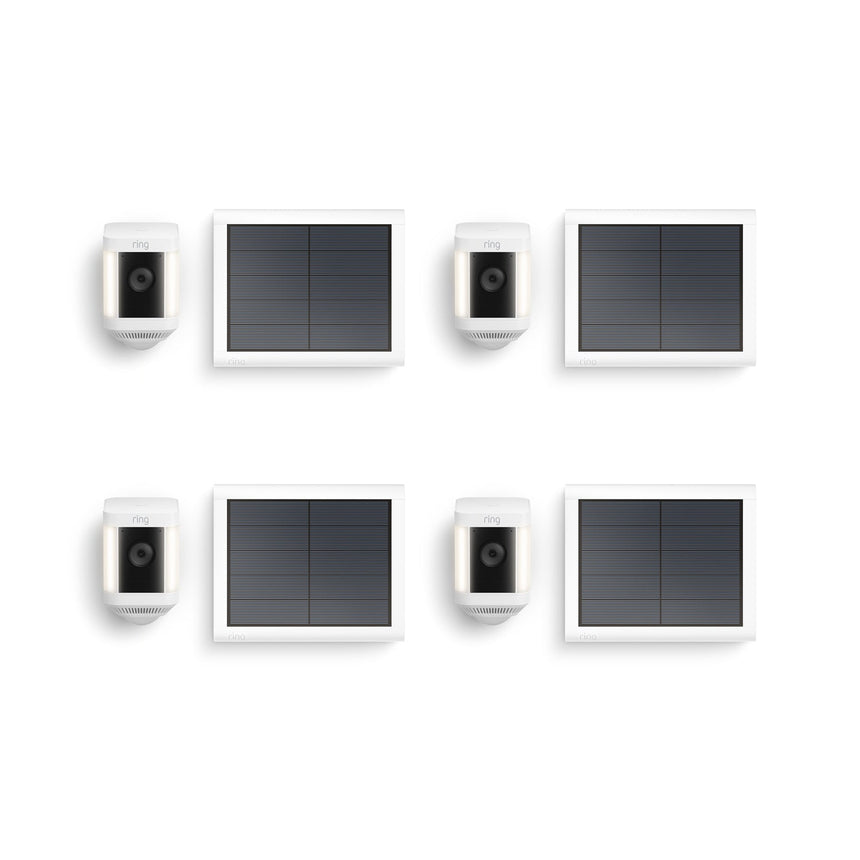 White:4-Pack Spotlight Cam Plus Solar
