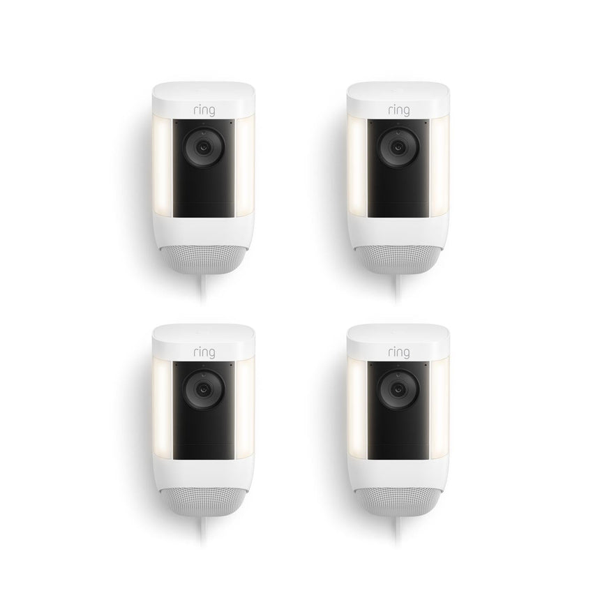 White:4-Pack Spotlight Cam Pro Plug-In