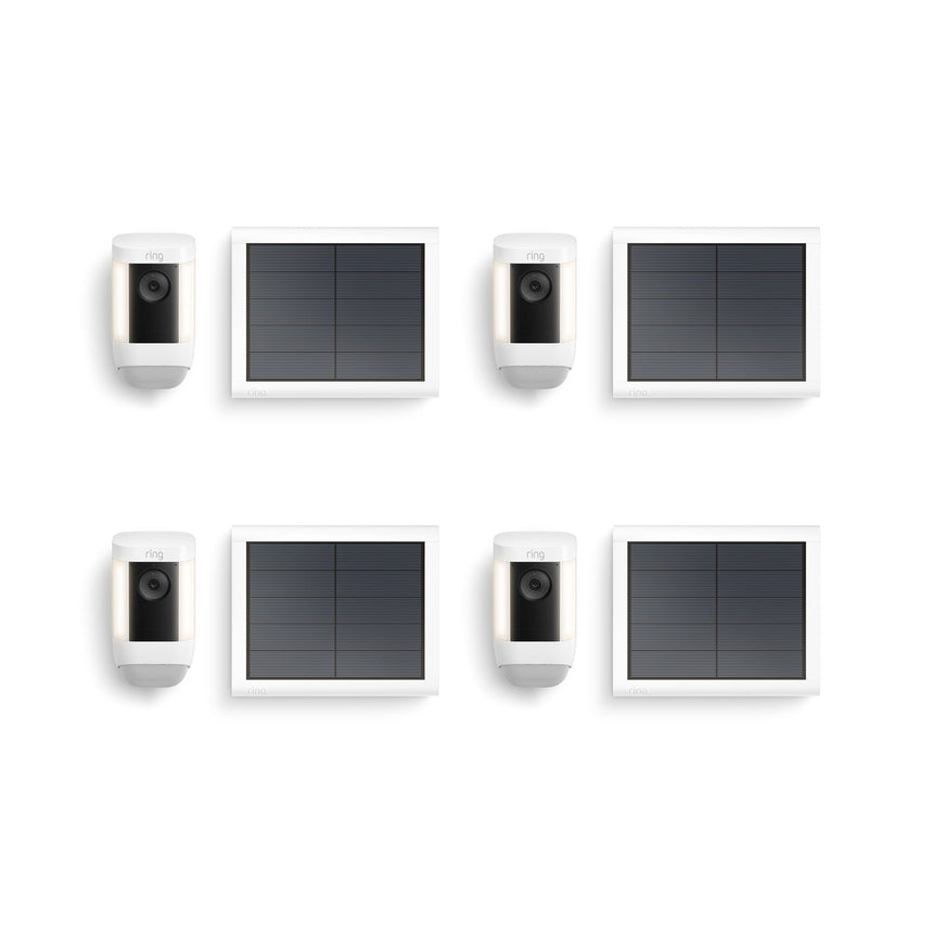 White:4-Pack Spotlight Cam Pro Solar