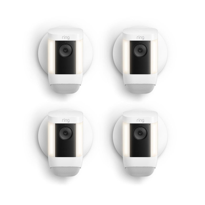 White:4-Pack Spotlight Cam Pro Wired