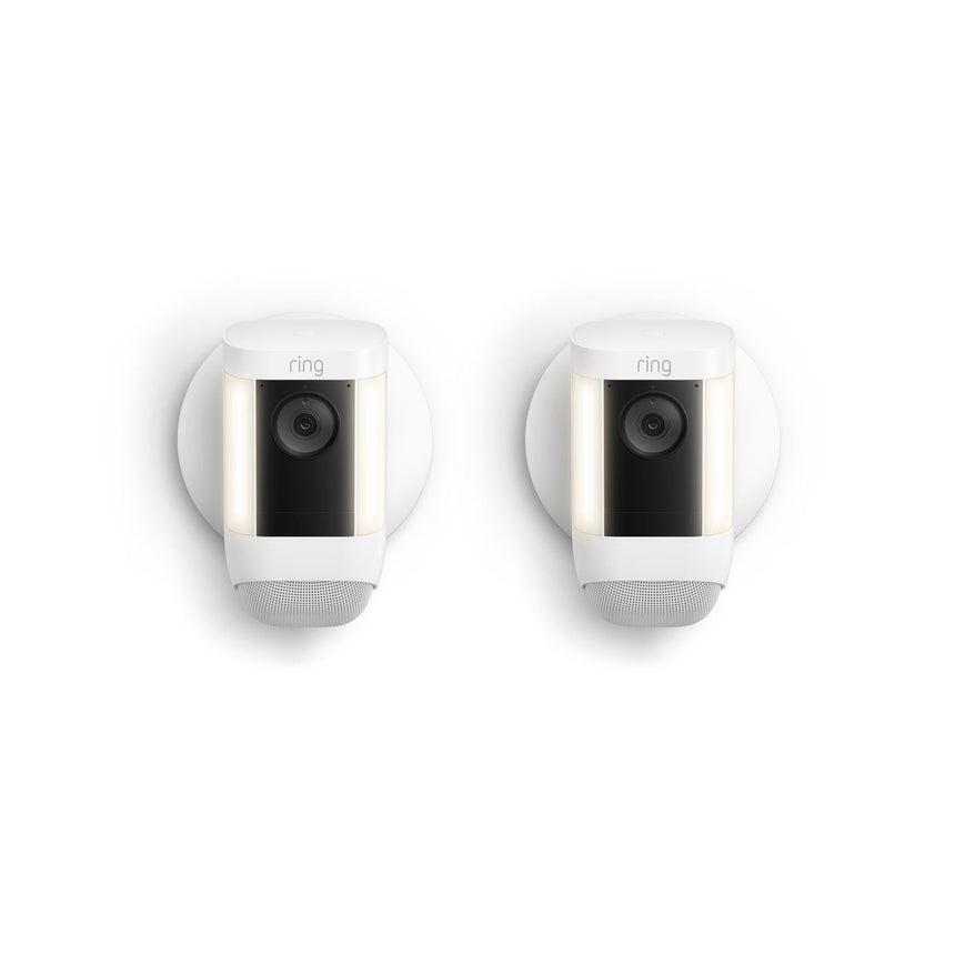 White:2-Pack Spotlight Cam Pro Wired
