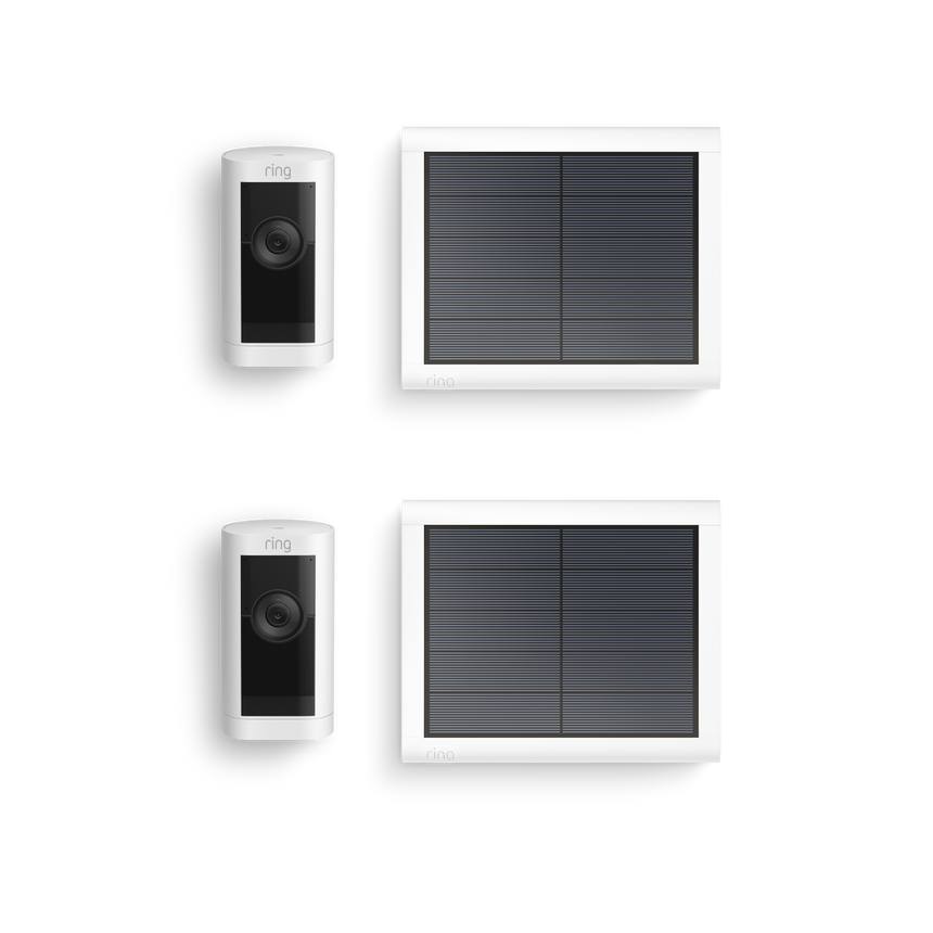 White:2-Pack Outdoor Camera Pro Solar (Stick Up Cam Pro)
