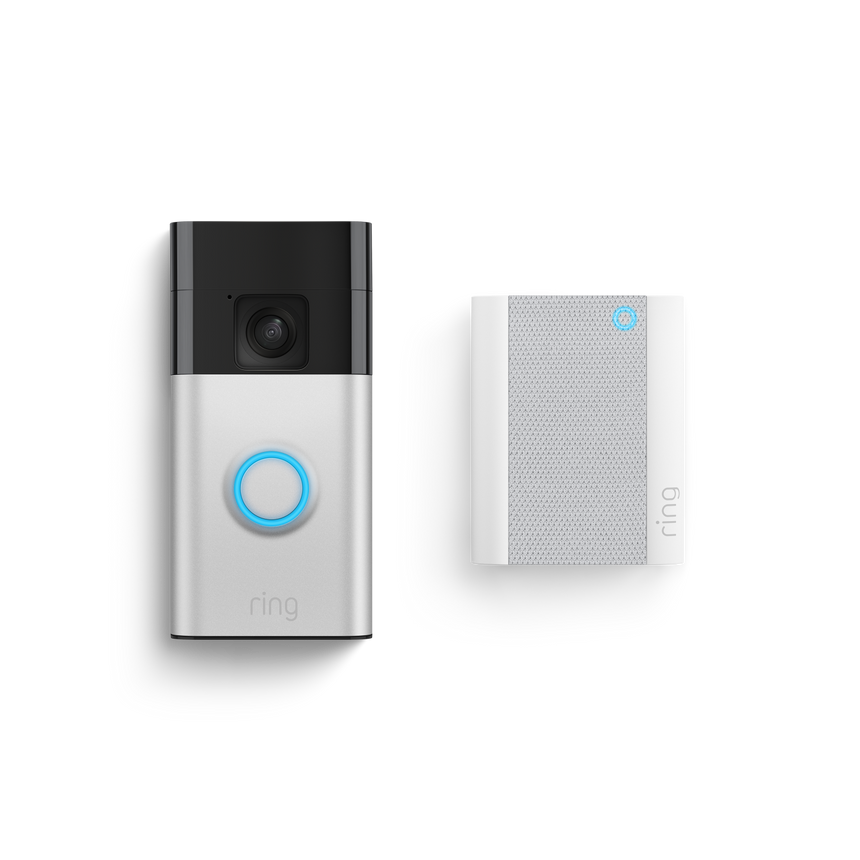 Satin Nickel:Battery Video Doorbell + Chime (2nd Gen)