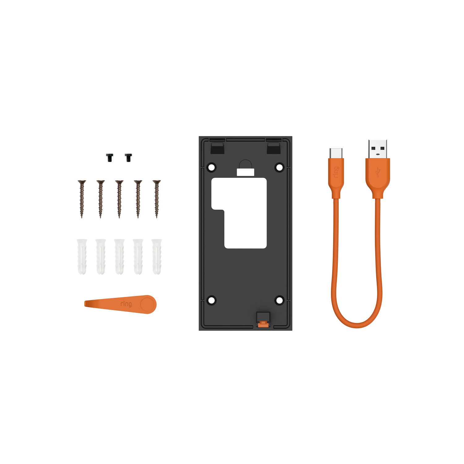 Black:Spare Parts Kit (Battery Video Doorbell)