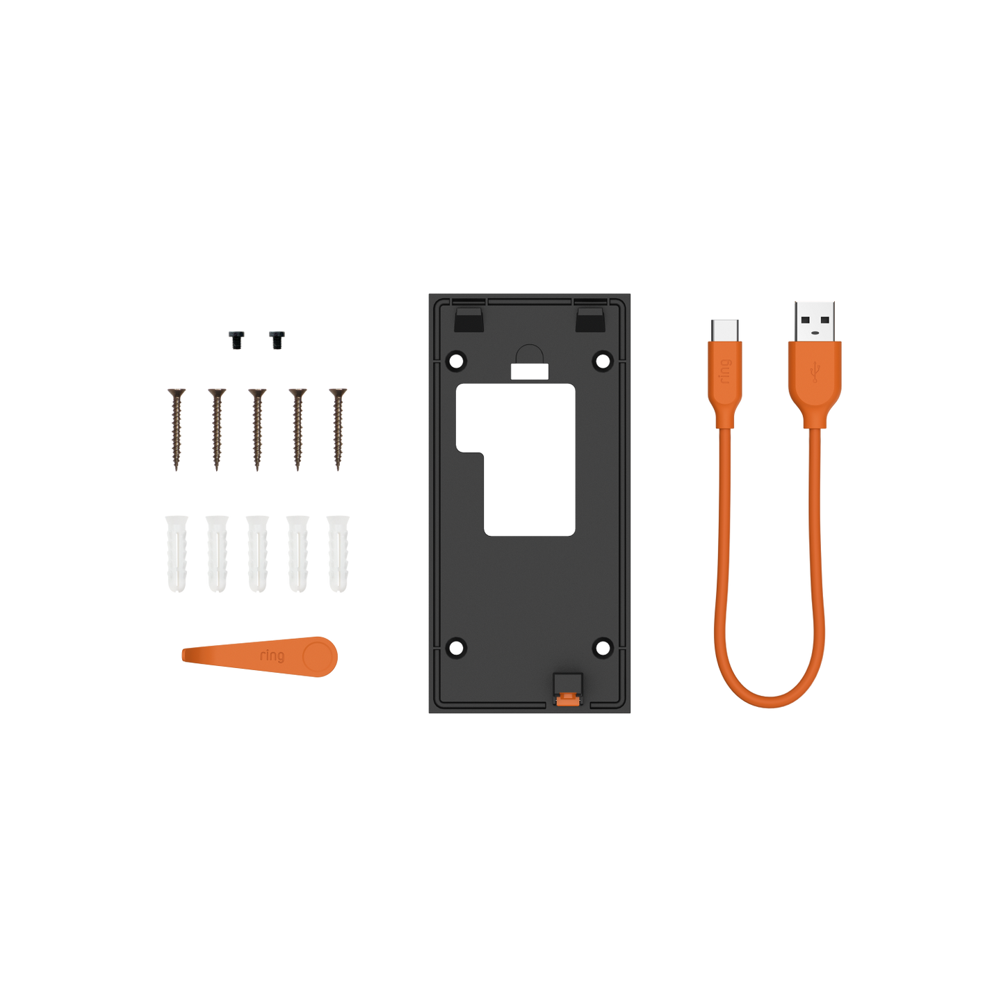 Black:Spare Parts Kit (Battery Video Doorbell)