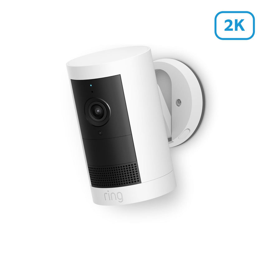 White:Outdoor Camera Plus Battery (Featuring 2K Video with Ring Vision)